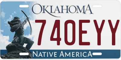 OK license plate 740EYY