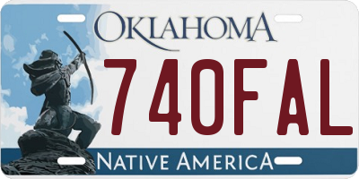 OK license plate 740FAL
