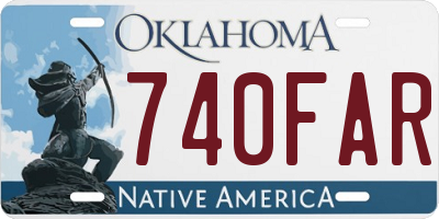 OK license plate 740FAR