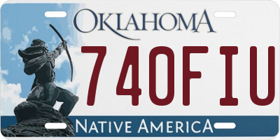 OK license plate 740FIU