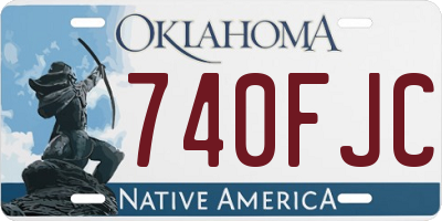 OK license plate 740FJC
