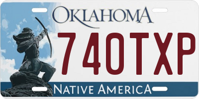 OK license plate 740TXP