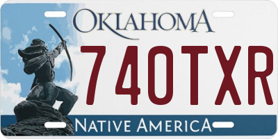 OK license plate 740TXR