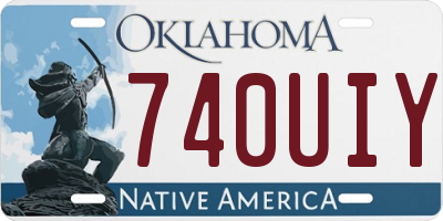 OK license plate 740UIY