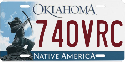 OK license plate 740VRC