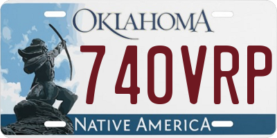 OK license plate 740VRP