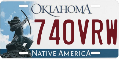 OK license plate 740VRW