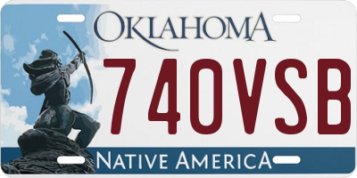 OK license plate 740VSB