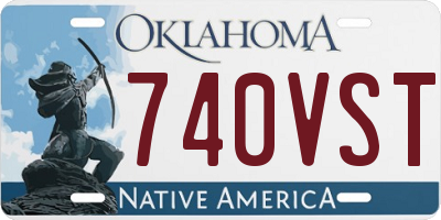 OK license plate 740VST