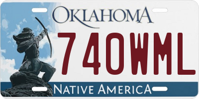 OK license plate 740WML