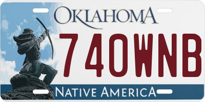 OK license plate 740WNB