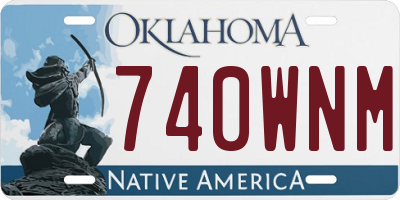 OK license plate 740WNM