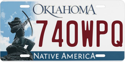 OK license plate 740WPQ