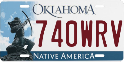 OK license plate 740WRV