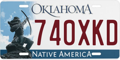 OK license plate 740XKD