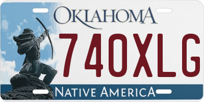 OK license plate 740XLG