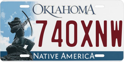 OK license plate 740XNW