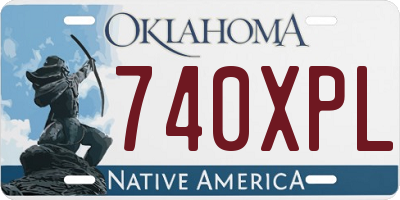OK license plate 740XPL