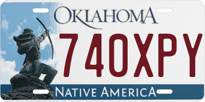 OK license plate 740XPY