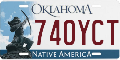 OK license plate 740YCT