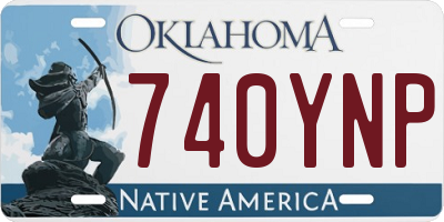 OK license plate 740YNP