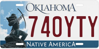 OK license plate 740YTY