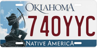 OK license plate 740YYC