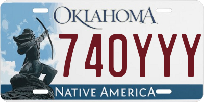 OK license plate 740YYY