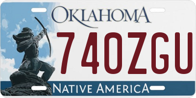 OK license plate 740ZGU
