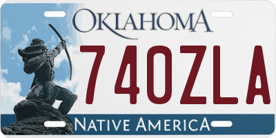 OK license plate 740ZLA