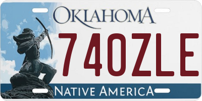 OK license plate 740ZLE