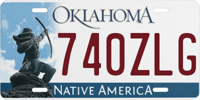 OK license plate 740ZLG