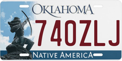 OK license plate 740ZLJ