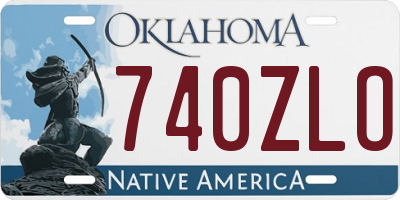 OK license plate 740ZLO