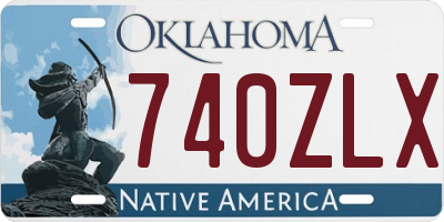 OK license plate 740ZLX