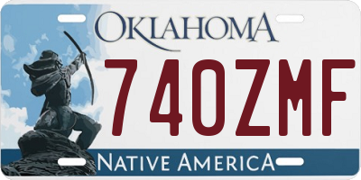 OK license plate 740ZMF