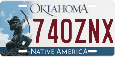 OK license plate 740ZNX