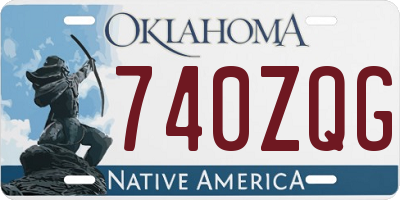 OK license plate 740ZQG