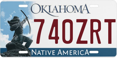 OK license plate 740ZRT
