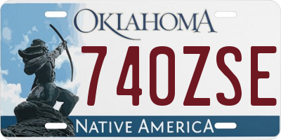 OK license plate 740ZSE