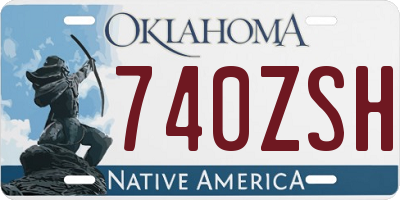 OK license plate 740ZSH