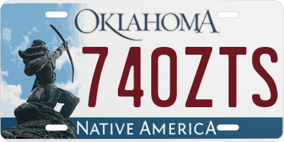 OK license plate 740ZTS