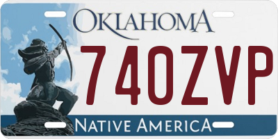 OK license plate 740ZVP