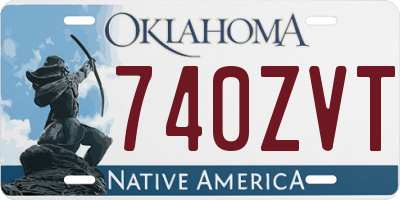 OK license plate 740ZVT