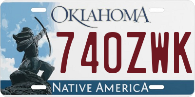 OK license plate 740ZWK