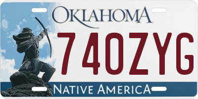 OK license plate 740ZYG