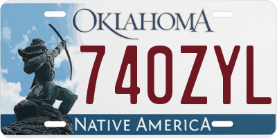 OK license plate 740ZYL