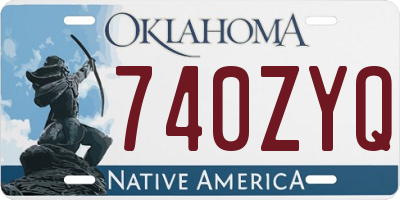 OK license plate 740ZYQ