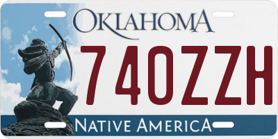 OK license plate 740ZZH