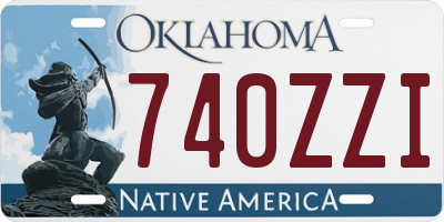 OK license plate 740ZZI